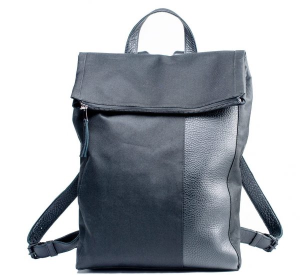Large canvas & leather backpack by June9Concept