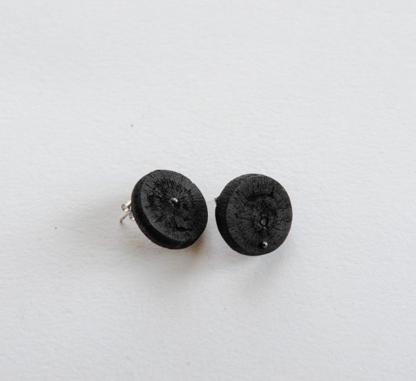 Oak charcoal earrings