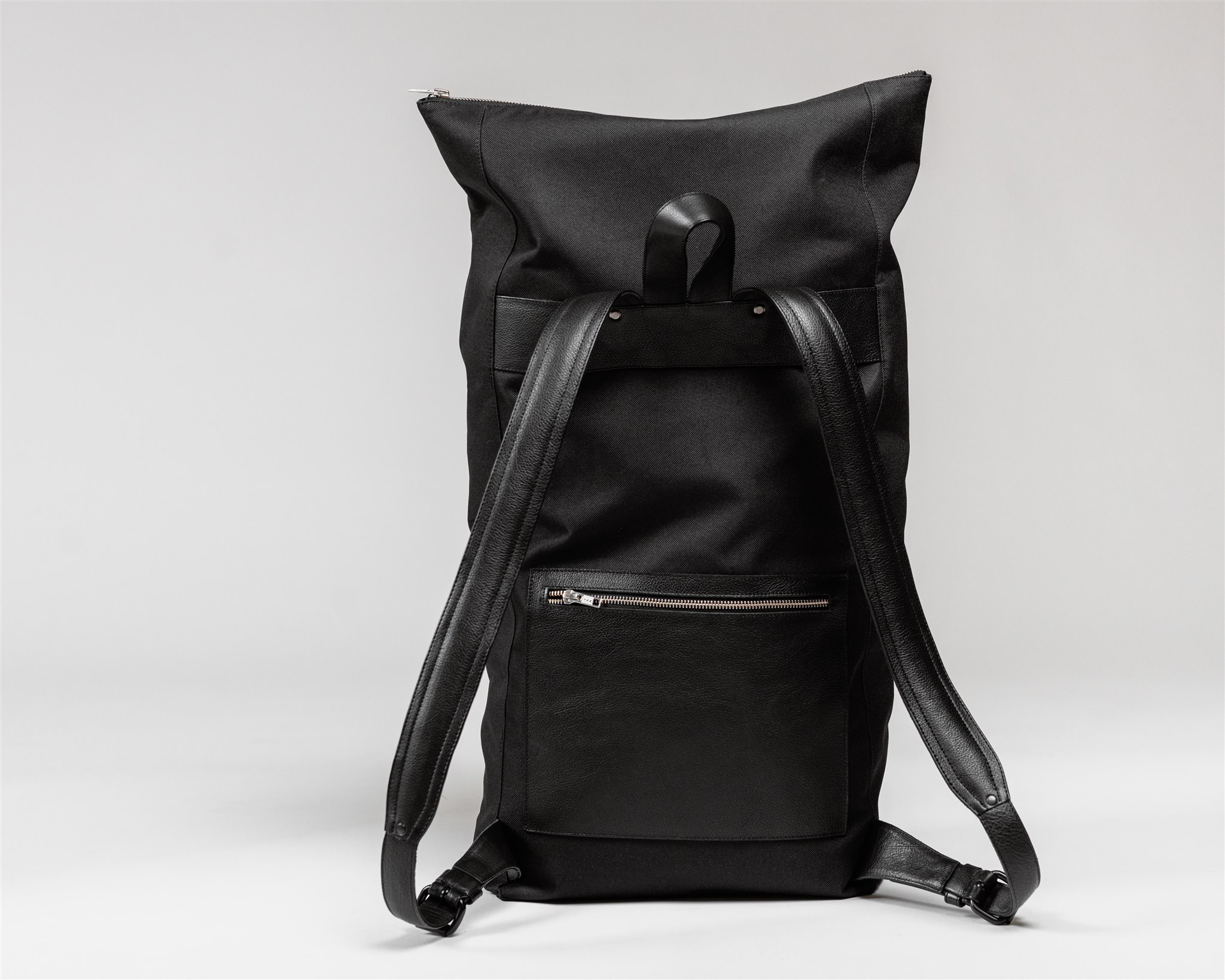 Large canvas & leather backpack by June9Concept