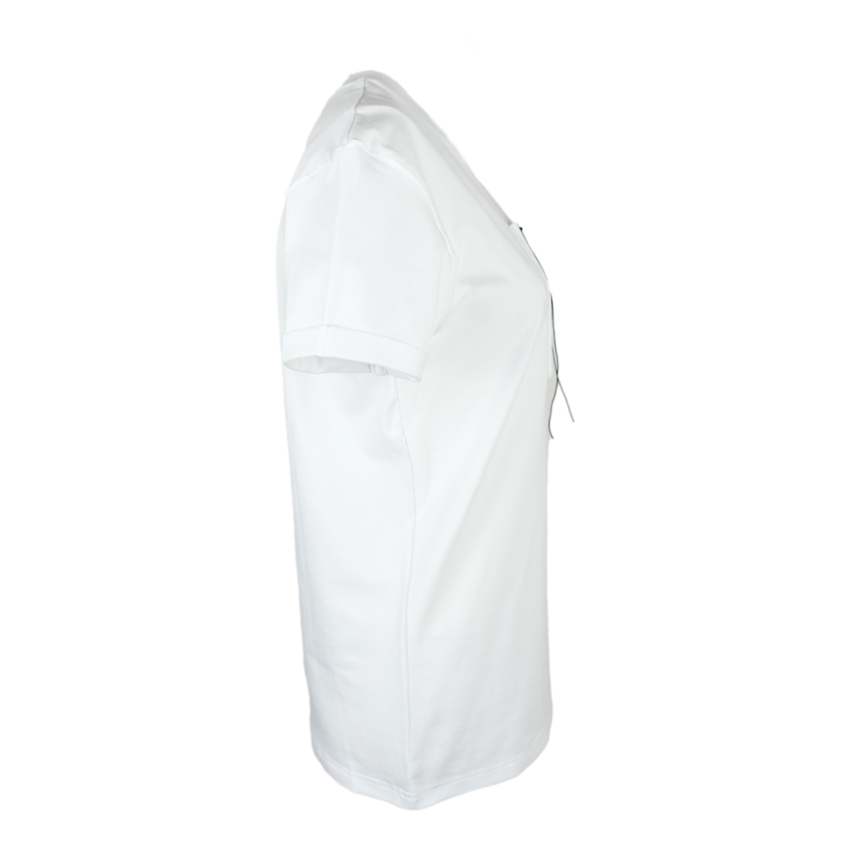 White Regular Fit T-Shirt With Stitching - Image 3